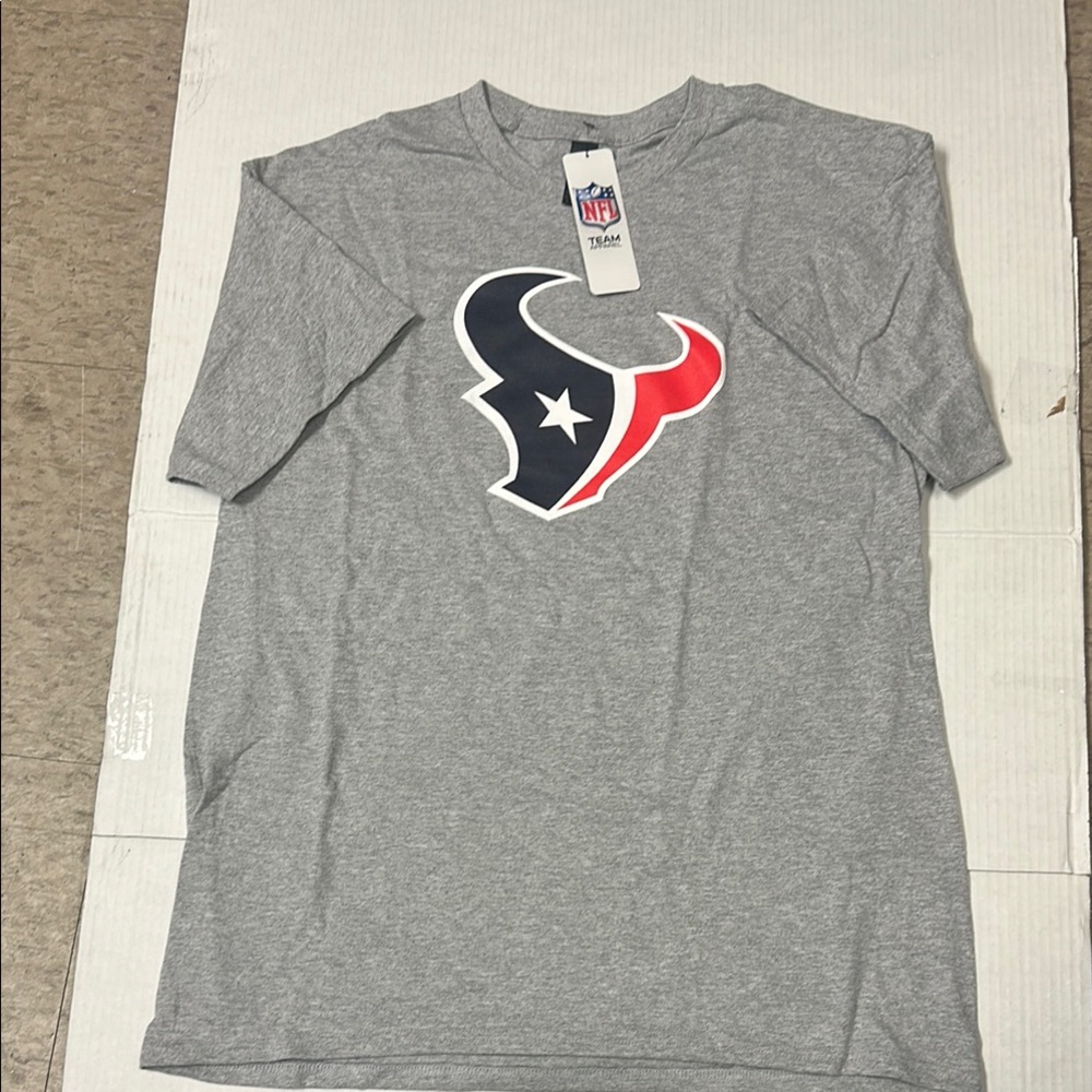 NFL Houston Texans Gray Tee with Red & Navy Logo